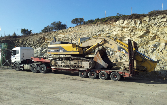 transporte máquina pesada